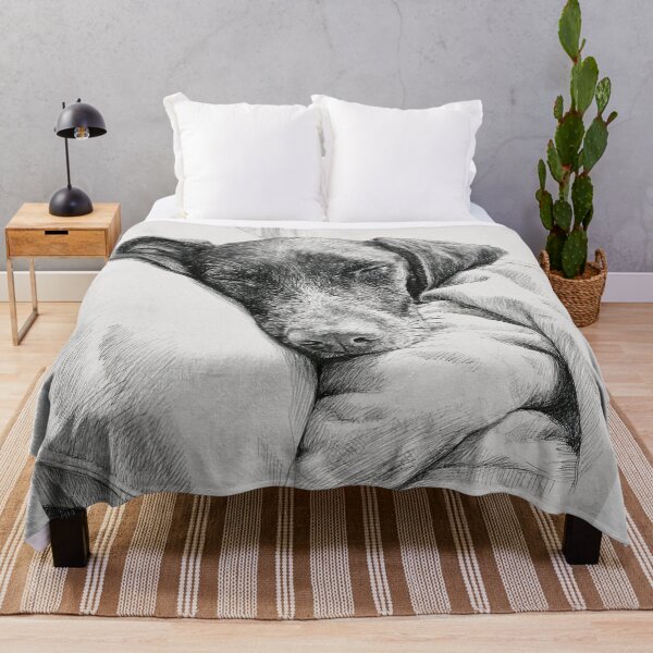 Item preview, German Shorthaired Pointer Sleeping Peacefully on Pillow designed and sold by lautir.