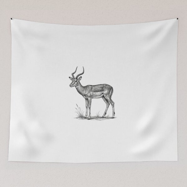 Item preview, Realistic fine line impala designed and sold by Minimalisticaly.