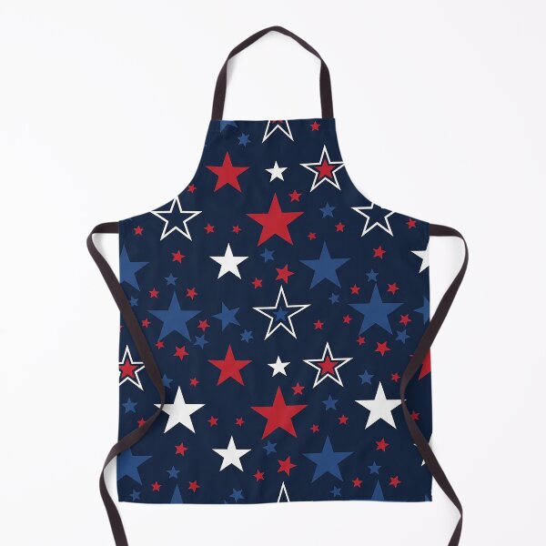 Item preview, Patriotic White Stars on Navy Blue Seamless Pattern designed and sold by LinaDesign Store.