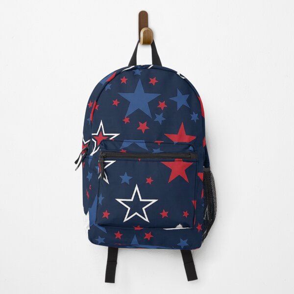 Item preview, Patriotic White Stars on Navy Blue Seamless Pattern designed and sold by LinaDesign Store.