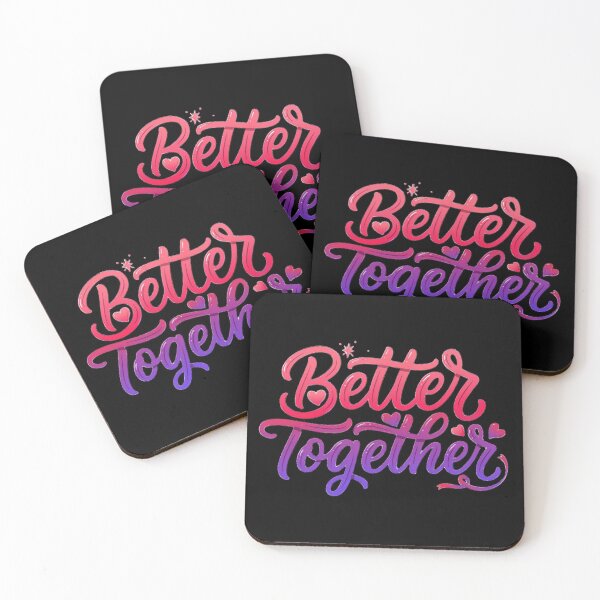 Item preview, Better Together Typography Design | Love & Friendship Quote | Cute Hand Lettering Art designed and sold by IndianShopper.