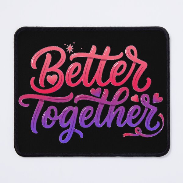 Item preview, Better Together Typography Design | Love & Friendship Quote | Cute Hand Lettering Art designed and sold by IndianShopper.