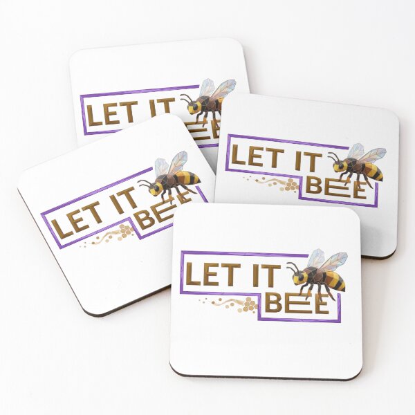 Item preview, Let It Bee Geometric Low Poly Honeybee Pun designed and sold by Inka Moon Design.