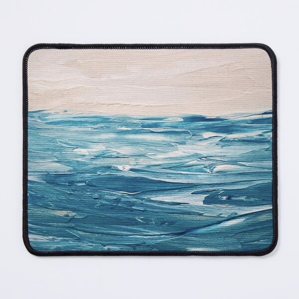 Item preview, Turquoise Abstract Ocean Waves: Modern Coastal Seascape Art designed and sold by TheSlowShore.