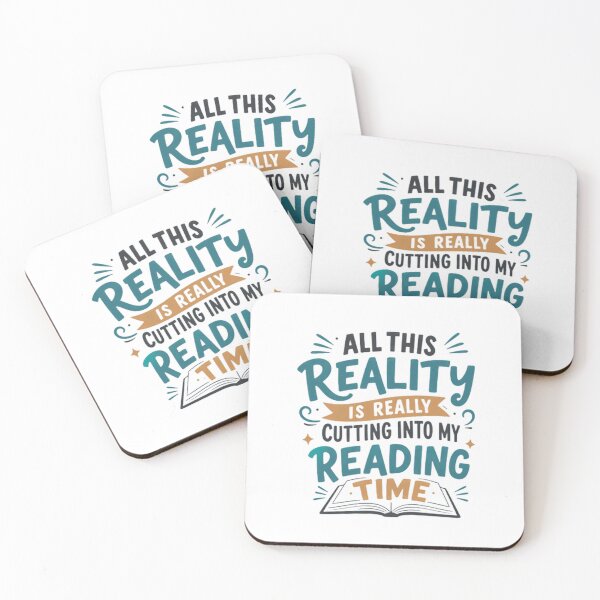 Item preview, All This Reality Is Really Cutting Into My Reading Time Book Lover Reader Bookworm designed and sold by SkeletonsDanger.