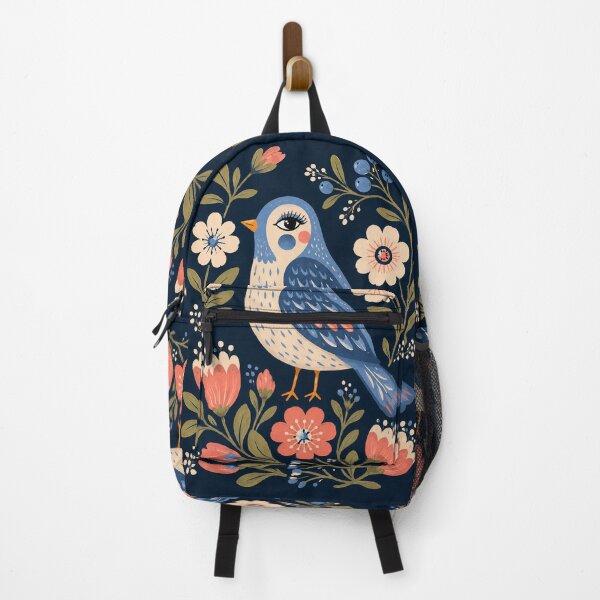 Item preview, Modern Bird – Bold Floral Botanical Art designed and sold by Filora Atelier | Bird Art.