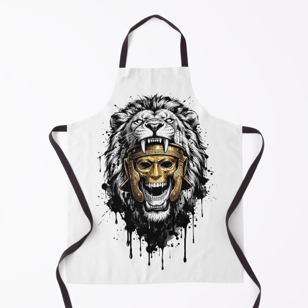 Item preview, Roman Warrior Skull with Lion Helmet designed and sold by EmpireAnthem.