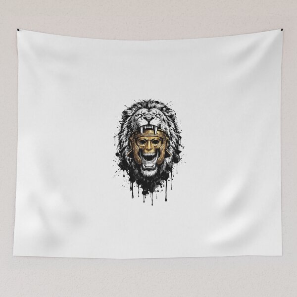 Item preview, Roman Warrior Skull with Lion Helmet designed and sold by EmpireAnthem.