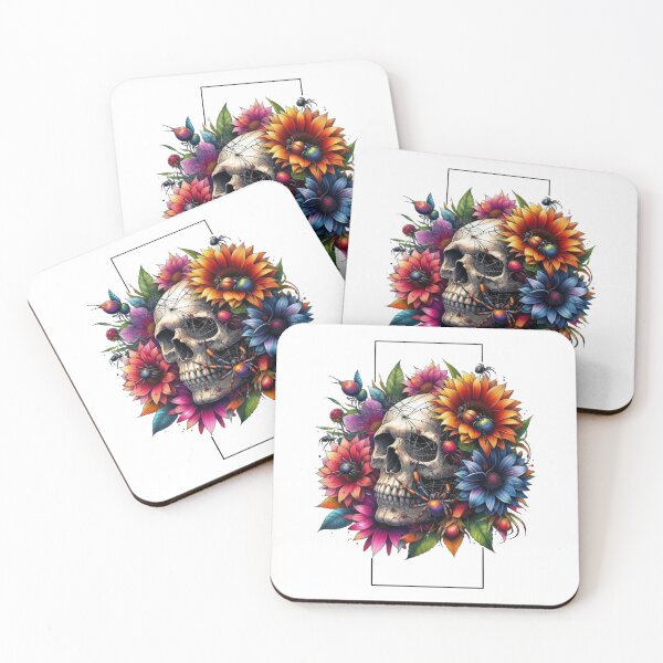 Item preview, Skull With Flowers designed and sold by Ufeniksa.