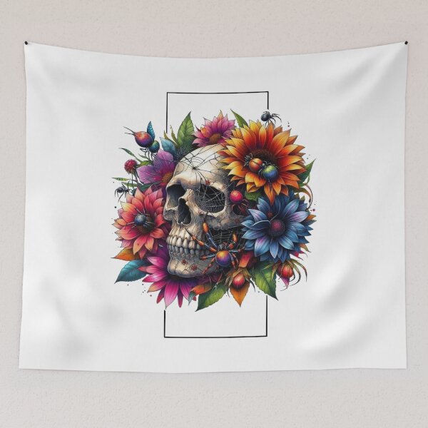 Item preview, Skull With Flowers designed and sold by Ufeniksa.