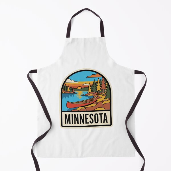 Item preview, Retro Minnesota Wilderness Canoe Lake Minimalist Badge designed and sold by Paper Drip.