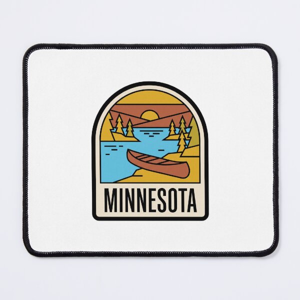 Item preview, Retro Minnesota Wilderness Canoe Lake Minimalist Badge designed and sold by Paper Drip.