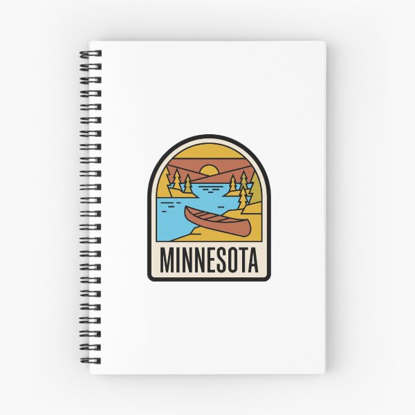 Item preview, Retro Minnesota Wilderness Canoe Lake Minimalist Badge designed and sold by Paper Drip.
