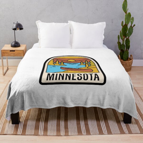 Item preview, Retro Minnesota Wilderness Canoe Lake Minimalist Badge designed and sold by Paper Drip.
