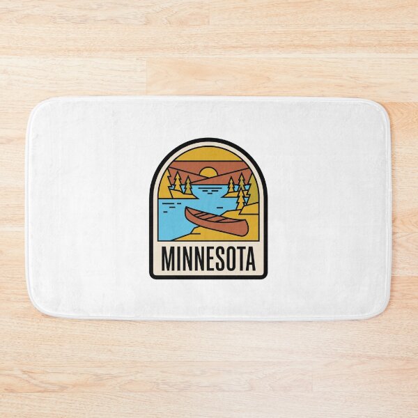Item preview, Retro Minnesota Wilderness Canoe Lake Minimalist Badge designed and sold by Paper Drip.