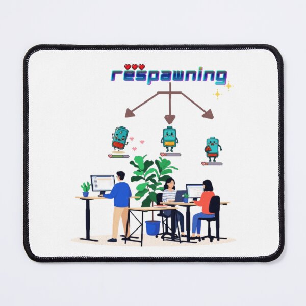 Item preview, Respawning Funny Office Burnout Battery Gaming Art designed and sold by Miheerala.