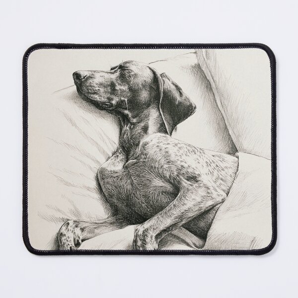 Item preview, Sleeping German Shorthaired Pointer on Pillow designed and sold by lautir.