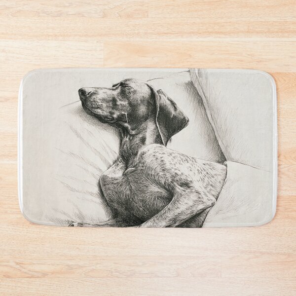 Item preview, Sleeping German Shorthaired Pointer on Pillow designed and sold by lautir.