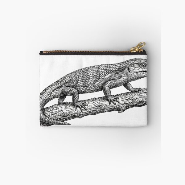 Item preview, Realistic fine line blue tongue skink designed and sold by Minimalisticaly.