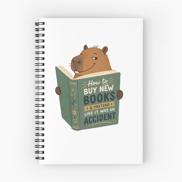 Item preview, How To Buy New Books & Pretend Like It Was An Accident Book Lover Reader Capybara designed and sold by SkeletonsDanger.