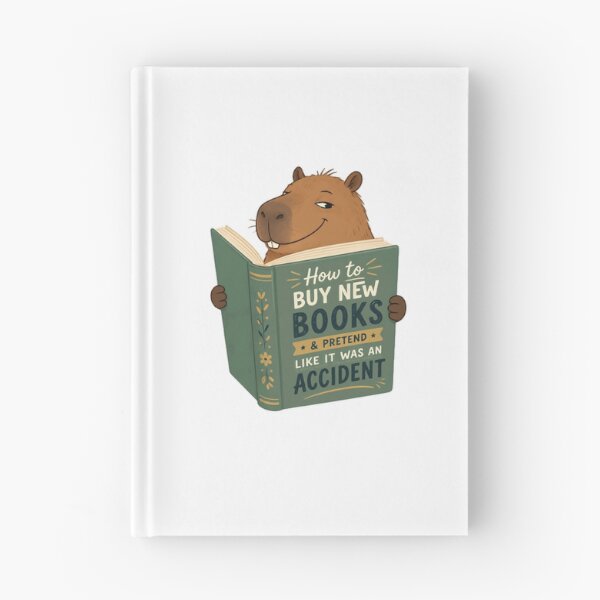 Item preview, How To Buy New Books & Pretend Like It Was An Accident Book Lover Reader Capybara designed and sold by SkeletonsDanger.