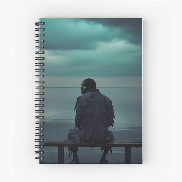 Item preview, Zombie Sitting on a Bench by the Calm Water designed and sold by NightTimeJ.