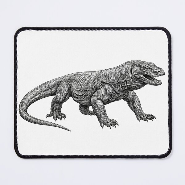 Item preview, Realistic fine line komodo dragon designed and sold by Minimalisticaly.