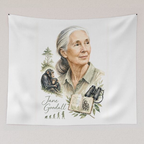 Item preview, Jane Goodall designed and sold by Sarcastic designs.