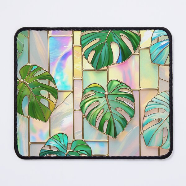 Item preview, Green Leaves Monstera Stained Glass Inspired Graphic Design designed and sold by caseluv.