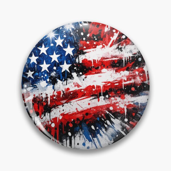 Item preview, Abstract Graffiti Explosion of USA Flag Colors designed and sold by ROVVI.