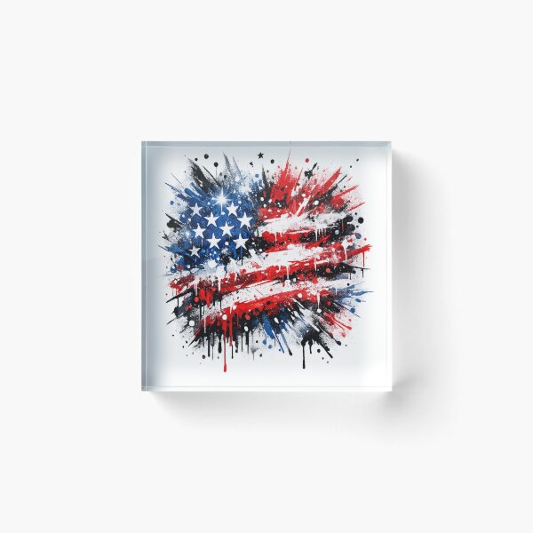 Item preview, Abstract Graffiti Explosion of USA Flag Colors designed and sold by GraffiCity.
