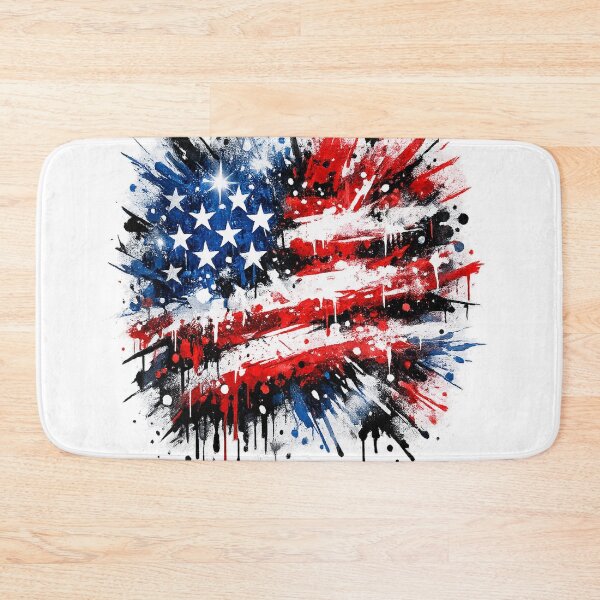 Item preview, Abstract Graffiti Explosion of USA Flag Colors designed and sold by GraffiCity.