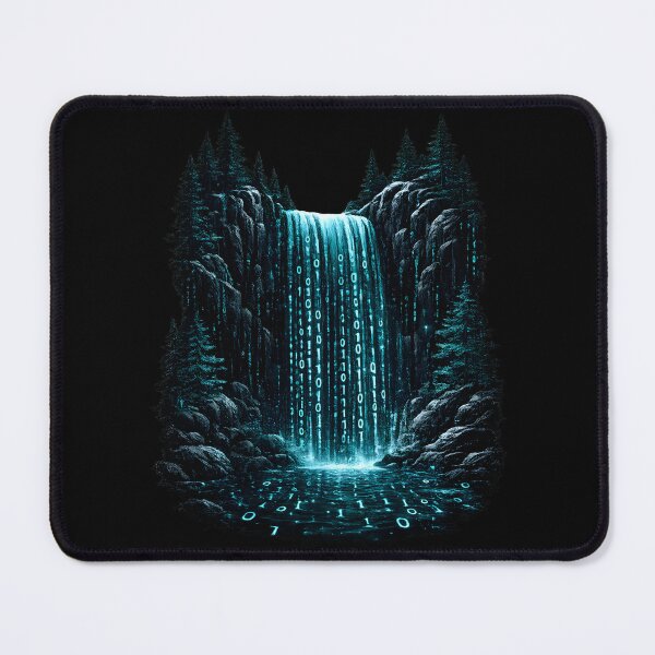 Item preview, Binary Code Waterfall Landscape designed and sold by Kicor.