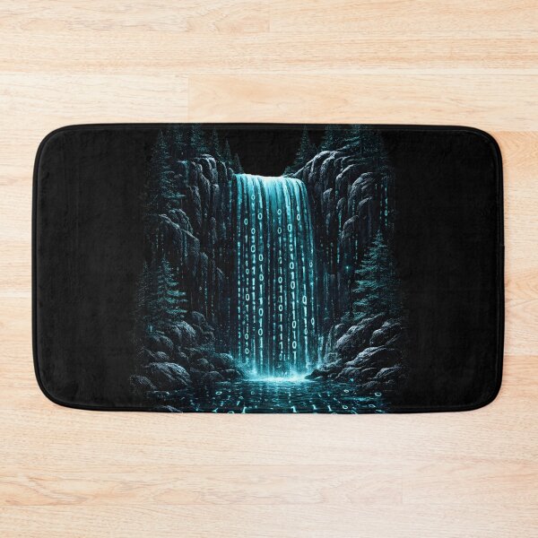 Item preview, Binary Code Waterfall Landscape designed and sold by Kicor.