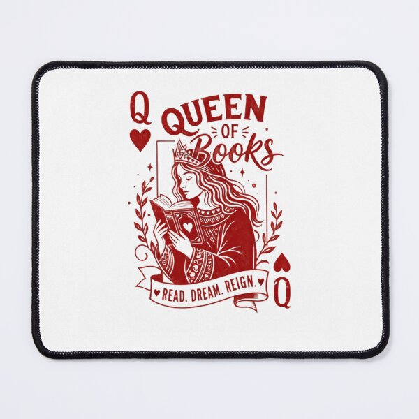 Item preview, Queen Of Books Read Dream Reign Book Lover Reader Bibliophile designed and sold by SkeletonsDanger.