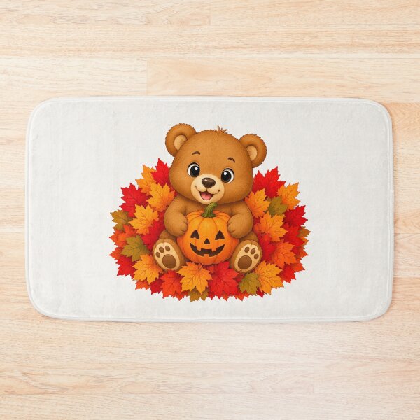 Item preview, Cute Halloween Bear Pumpkin Autumn Leaves Fall designed and sold by Seculinator.