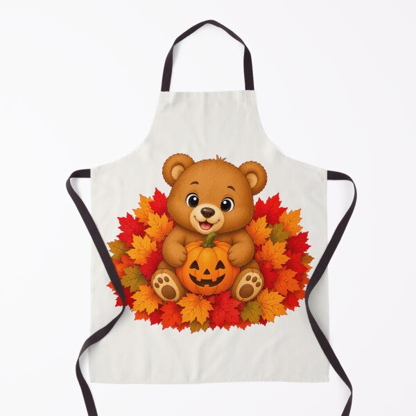 Item preview, Cute Halloween Bear Pumpkin Autumn Leaves Fall designed and sold by Seculinator.
