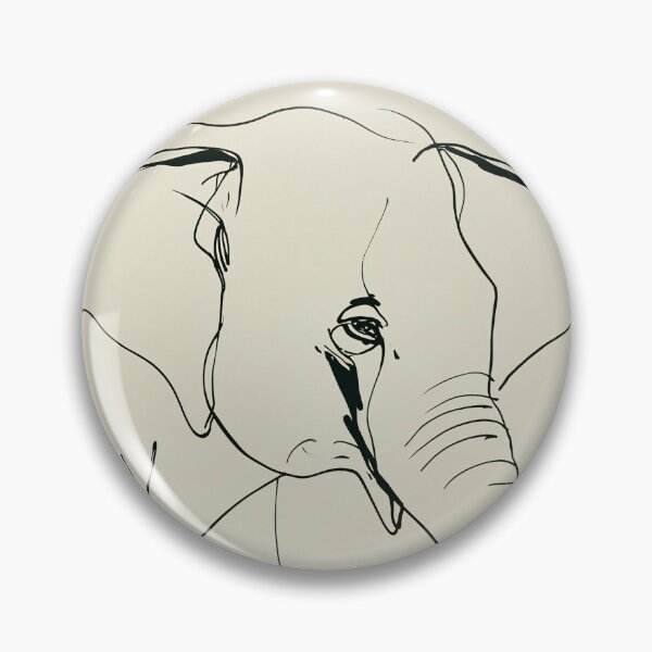 Item preview, Minimalist Elephant Line Drawing designed and sold by lautir.