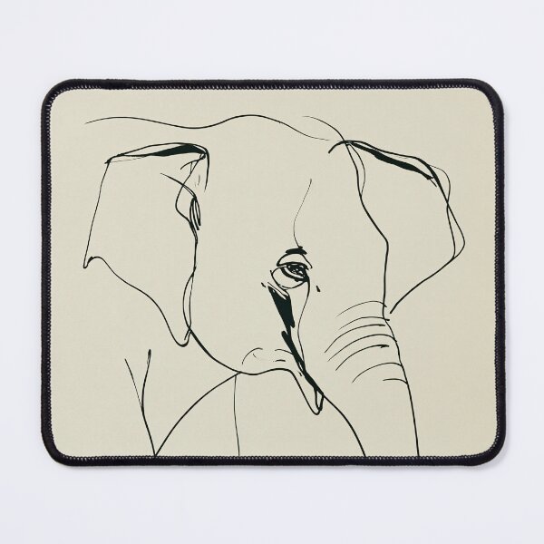 Item preview, Minimalist Elephant Line Drawing designed and sold by lautir.
