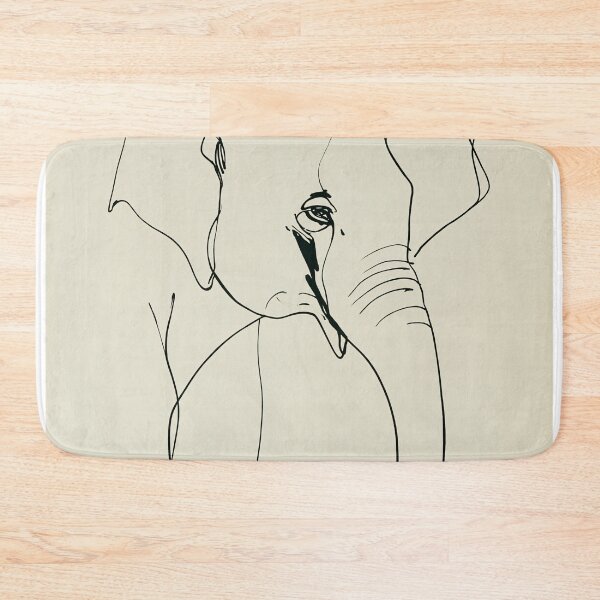 Item preview, Minimalist Elephant Line Drawing designed and sold by lautir.