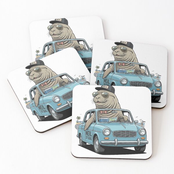 Item preview, Cool Neil The Seal Driving Vintage Car designed and sold by fati-artiste1.