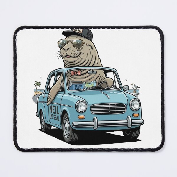 Item preview, Cool Neil The Seal Driving Vintage Car designed and sold by fati-artiste1.