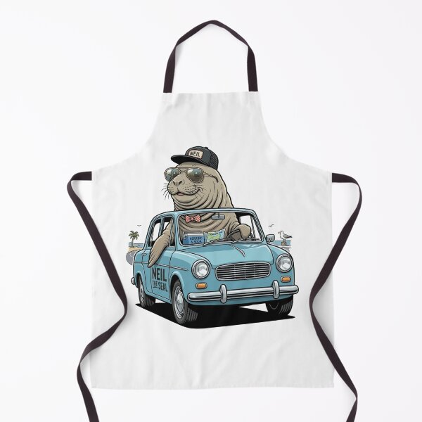 Item preview, Cool Neil The Seal Driving Vintage Car designed and sold by fati-artiste1.
