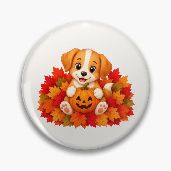 Item preview, Cute Halloween Puppy Pumpkin Autumn Leaves Fall designed and sold by Seculinator.