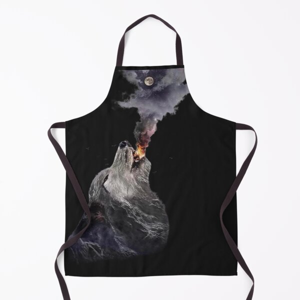 Item preview, The Breath of Eternal Night?? Howling Mystic Wolf - Fire, Smoke and Cosmic Moon designed and sold by RAYBIL.
