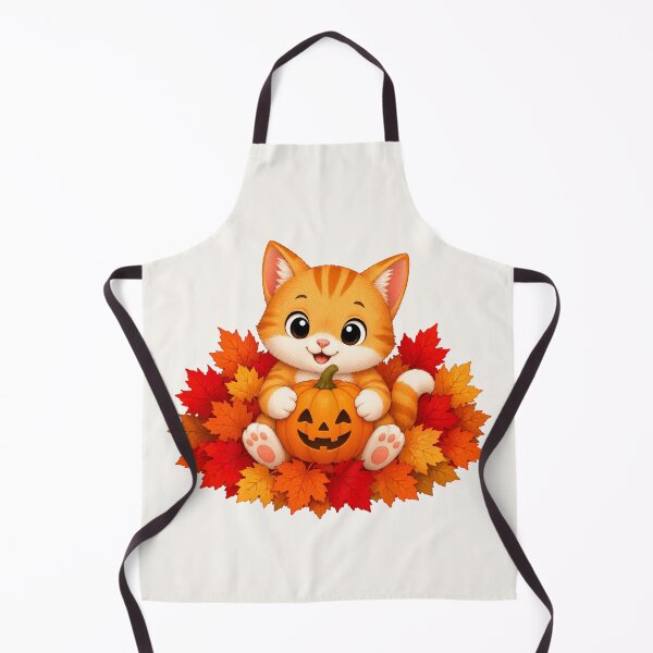 Item preview, Cute Halloween Cat Pumpkin Autumn Leaves Fall designed and sold by Seculinator.