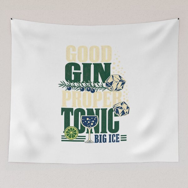 Item preview, Good Gin Proper Tonic saying designed and sold by pirminio.