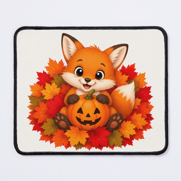 Item preview, Cute Halloween Fox Pumpkin Autumn Leaves Fall designed and sold by Seculinator.