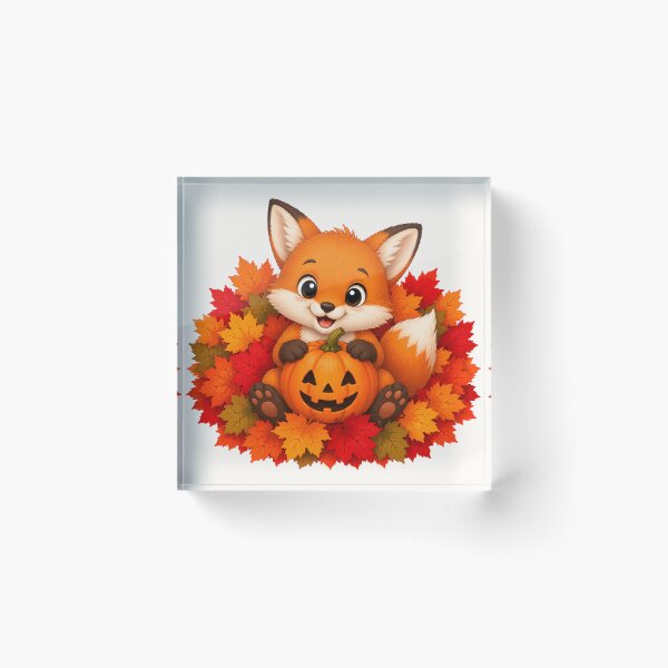 Item preview, Cute Halloween Fox Pumpkin Autumn Leaves Fall designed and sold by Seculinator.