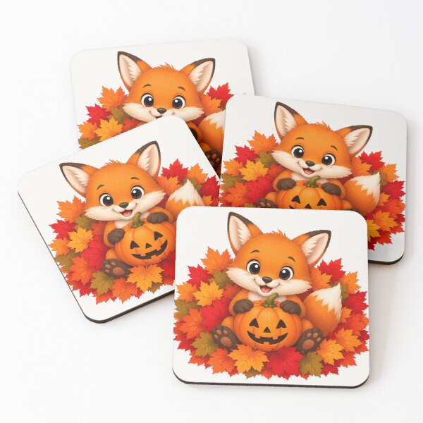 Item preview, Cute Halloween Fox Pumpkin Autumn Leaves Fall designed and sold by Seculinator.